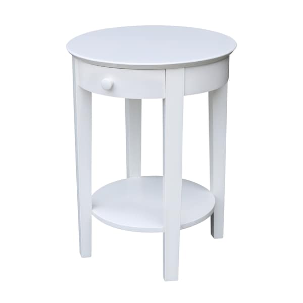 International Concepts Phillips Accent Table with Drawer, White OT08-2128 - main